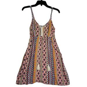 No Boundaries Dress‎ Womens Medium 7/9 Aztec Style Tassles